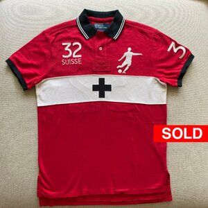 Polo Ralph Lauren Vintage New Men's 2010 World Cup Suisse Mesh Shirt Siz…